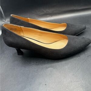 Crown & Ivy Fossil Black 2” Heels Women’s Size 9.5 Slip On Dress Casual Work